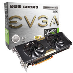 EVGA GeForce GTX 770 SuperClocked w/ ACX Cooling 2GB 256-bit GDDR5 PCI Express 3.0 SLI Support Video Card  02G-P4-2774-KR