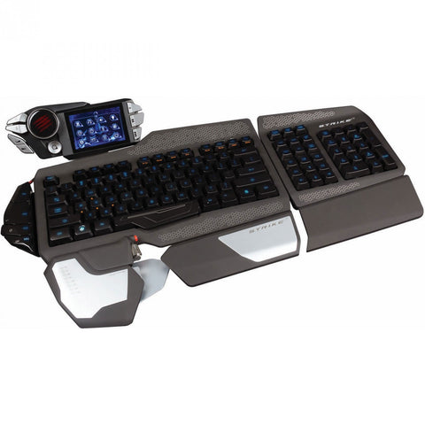 Cyborg S.T.R.I.K.E.7 Gaming Keyboard - Programmable Keys, Plated Key Caps, Fully Customisable Positioning, USB & Mic/HS Jacks, Backlit, Touch LCD Screen, ST Programming