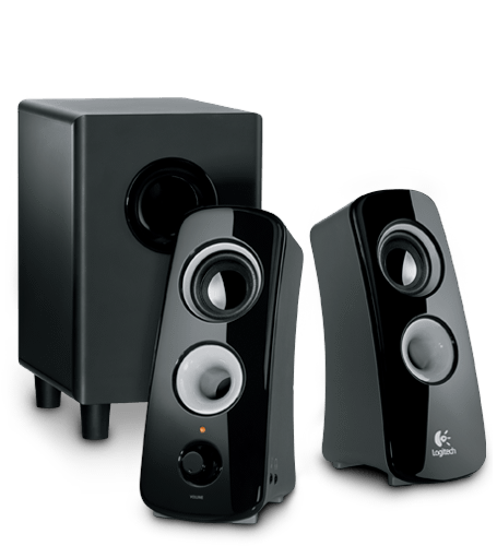 Logitech Speakers - Z323, 2.1 Speaker, 3.5mm Audio Input, 30 Watt RMS, Two Auxiliary Inputs, Integrated Headphone Jack, Black