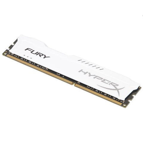 Kingston HyperX Fury Series Memory - 8GB DDR3-1600MHz, 8GB, 240-Pin, PC3-12800, White Heat Spreader, CL10, DIMM, XMP Profiles