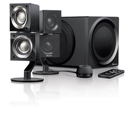 Creative ZiiSound T6 S2 - 2.1 Speakers, Stereo Bluetooth, Remote Control, SLAM Subwoofer, Swivel Speaker Array, Bluetooth Transmitter, 5.1 Surround Sound Through USB