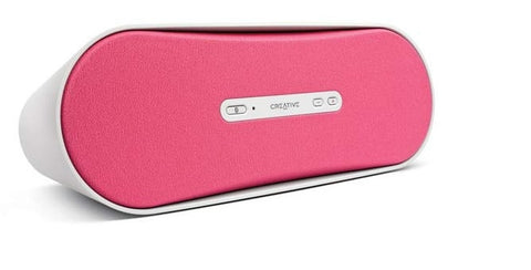 Creative D100 Sound Bar - Bluetooth, Connects to ANY Bluetooth Device, Upto 25 Hour Battery Life, Aux Port, 10 Meter Range - Pink