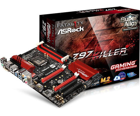 ASRock Z97 Fatal1ty Killer Intel Z97 Chipset, Socket 1150, 5th Gen Core i3/i5/i7/Pentium/Celeron Support, DDR3 1333 (3200MHz Max OC), 4x DIMM Dual Channel (32GB)