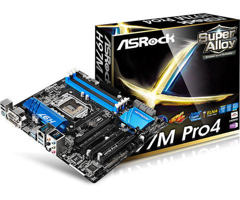 ASRock H97 Pro4, Intel H97 Chipset, Socket 1150, 5th Gen Core i3/i5/i7/Pentium/Celeron Support, DDR3 1333 (1600MHz Max) 4x DIMM Dual Channel (32GB)