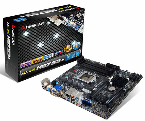 Biostar Intel H87, DDR3-1600/1333MHz 32GB, Sound, Lan, Sata, Usb, Pci-E 16x 3.0, Socket-1150