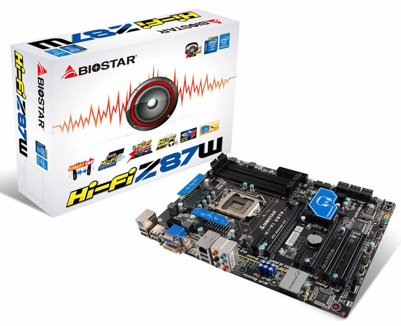 Biostar Intel Z87, DDR3-2800MHz (OC) 32GB, Sound, Lan, Sata, Usb, Pci-E 16x 3.0, Socket-1150