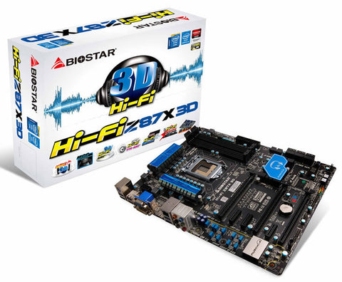 Biostar Intel Z87, DDR3-2800MHz (OC) 32GB, Sound, Lan, Sata, Usb, Pci-E 16x 3.0, Socket-1150