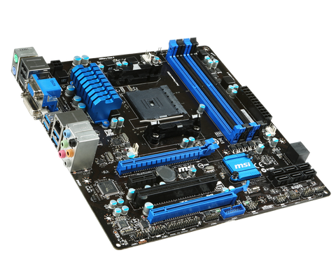 MSI AMD A88XM-E45 chipset, Supports Socket FM2+ AMD A-Series Processors, DDR3 1333/1600/1866/2133, Dual Memory Channel, 4x DIMM Slots (Max 64GB)