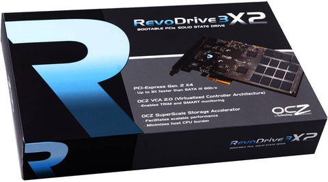 OCZ RevoDrive 3 X2 Series - 480GB PCI-E x4 Interface SSD - Read up to 1500MB/s, Write up to 1250MB/s, SandForce 2281, OCZ SuperScale, 25nm MLC