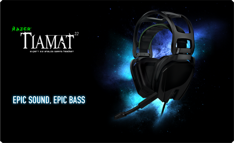 Razer Tiamat 2.2 Expert Gaming Headset - Optimised Positional Audio, Analogue System, 2 Discrete Subwoofers Built-In, 4 High-Fidelity Neodimium Drivers, Inline Remote