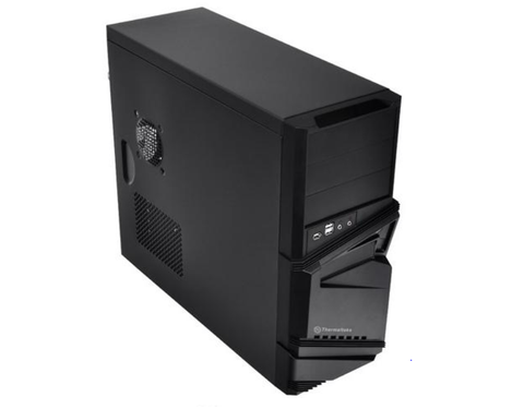 Thermaltake V2S Black Edition Chassis - ATX Middle Tower Chassis, Efficient 350W PSU Built-In, Intel CAG 1.1 Compliant with Advanced Air Cooling Design